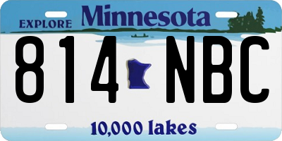 MN license plate 814NBC