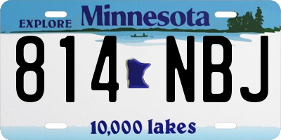 MN license plate 814NBJ
