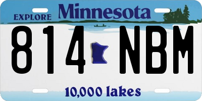 MN license plate 814NBM
