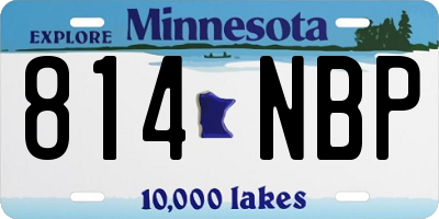 MN license plate 814NBP