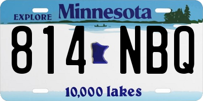 MN license plate 814NBQ