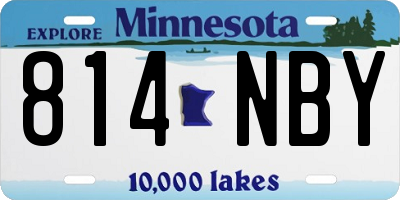 MN license plate 814NBY