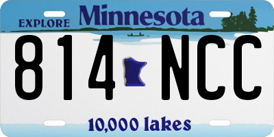 MN license plate 814NCC