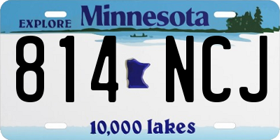 MN license plate 814NCJ