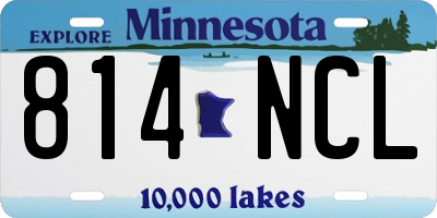 MN license plate 814NCL