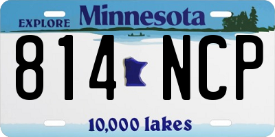 MN license plate 814NCP