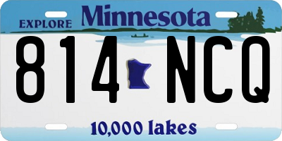 MN license plate 814NCQ