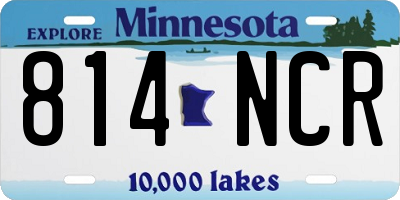 MN license plate 814NCR