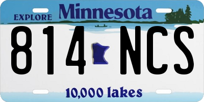 MN license plate 814NCS