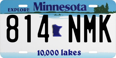 MN license plate 814NMK