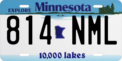 MN license plate 814NML