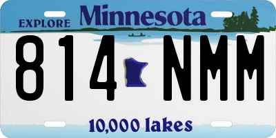 MN license plate 814NMM