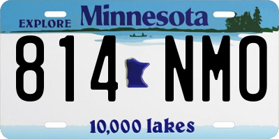MN license plate 814NMO