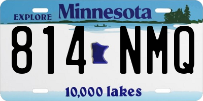 MN license plate 814NMQ