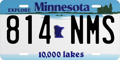 MN license plate 814NMS