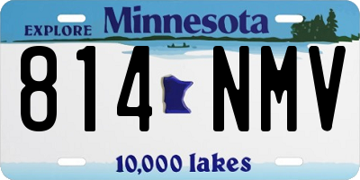 MN license plate 814NMV
