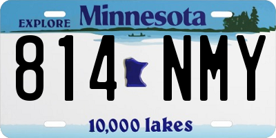 MN license plate 814NMY