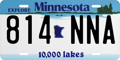 MN license plate 814NNA