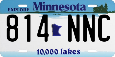 MN license plate 814NNC
