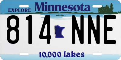 MN license plate 814NNE