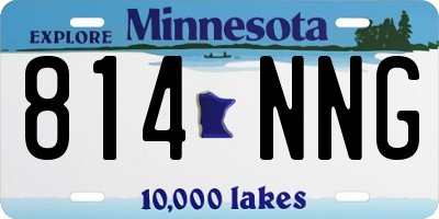MN license plate 814NNG
