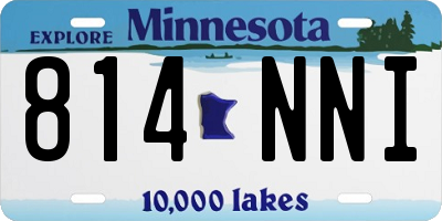 MN license plate 814NNI