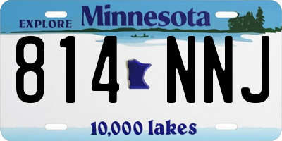 MN license plate 814NNJ