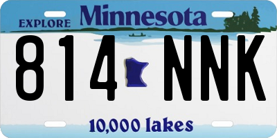 MN license plate 814NNK