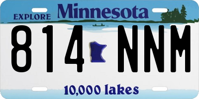 MN license plate 814NNM