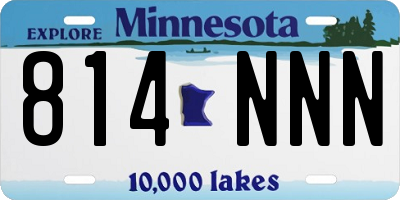 MN license plate 814NNN
