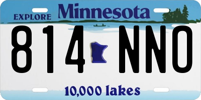 MN license plate 814NNO