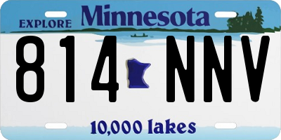 MN license plate 814NNV