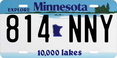 MN license plate 814NNY