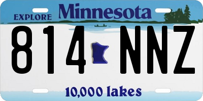 MN license plate 814NNZ
