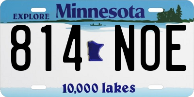 MN license plate 814NOE