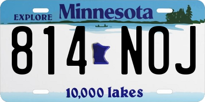 MN license plate 814NOJ