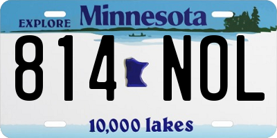 MN license plate 814NOL