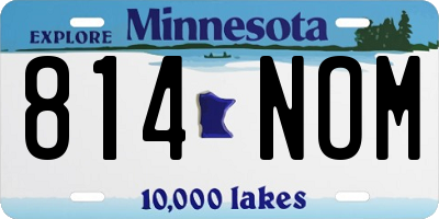 MN license plate 814NOM