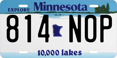 MN license plate 814NOP