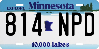 MN license plate 814NPD