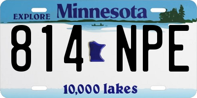 MN license plate 814NPE