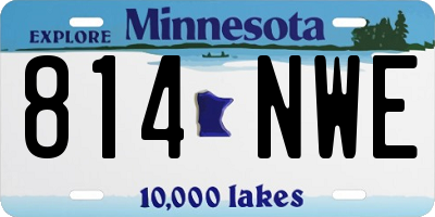 MN license plate 814NWE
