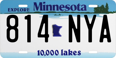 MN license plate 814NYA