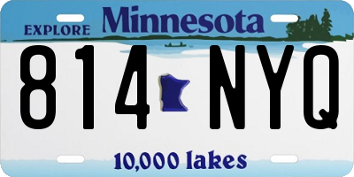 MN license plate 814NYQ