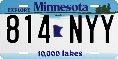 MN license plate 814NYY