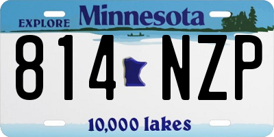 MN license plate 814NZP
