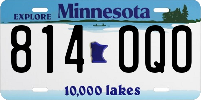 MN license plate 814OQO