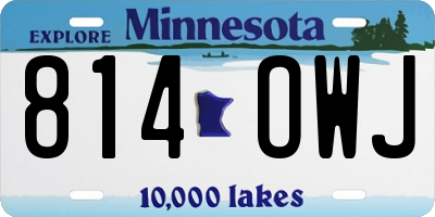 MN license plate 814OWJ