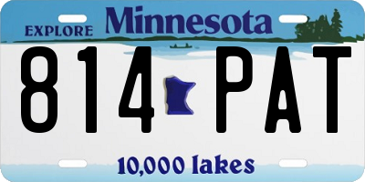 MN license plate 814PAT