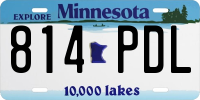 MN license plate 814PDL